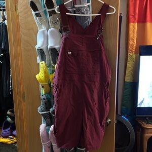 Burgundy Overalls